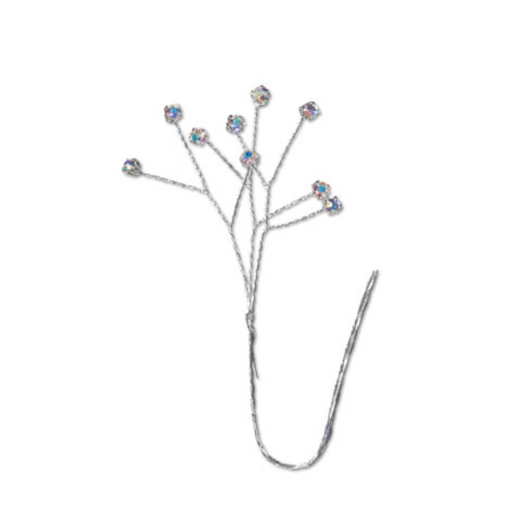 3-branch Crystal AB Rhinestone Pick 4mm 3 pieces 