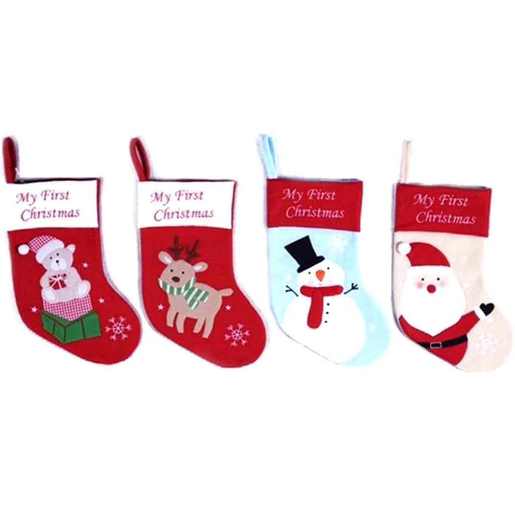 Fabric Baby's First Christmas Stocking 