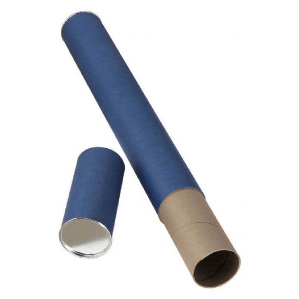 Blue Fiberboard Tube