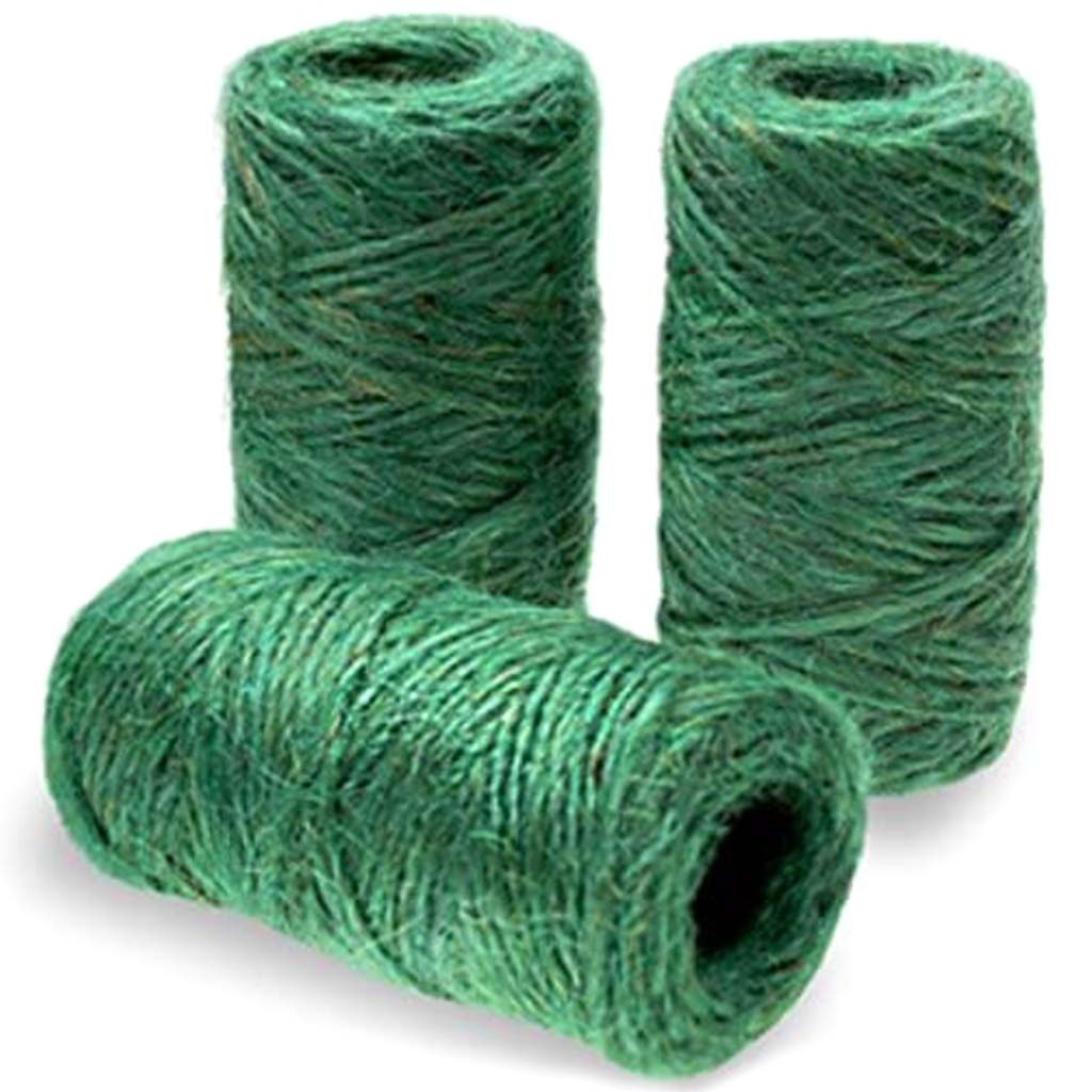 FLORAL JUTE CORD X3 SPOOL 105G GREEN 