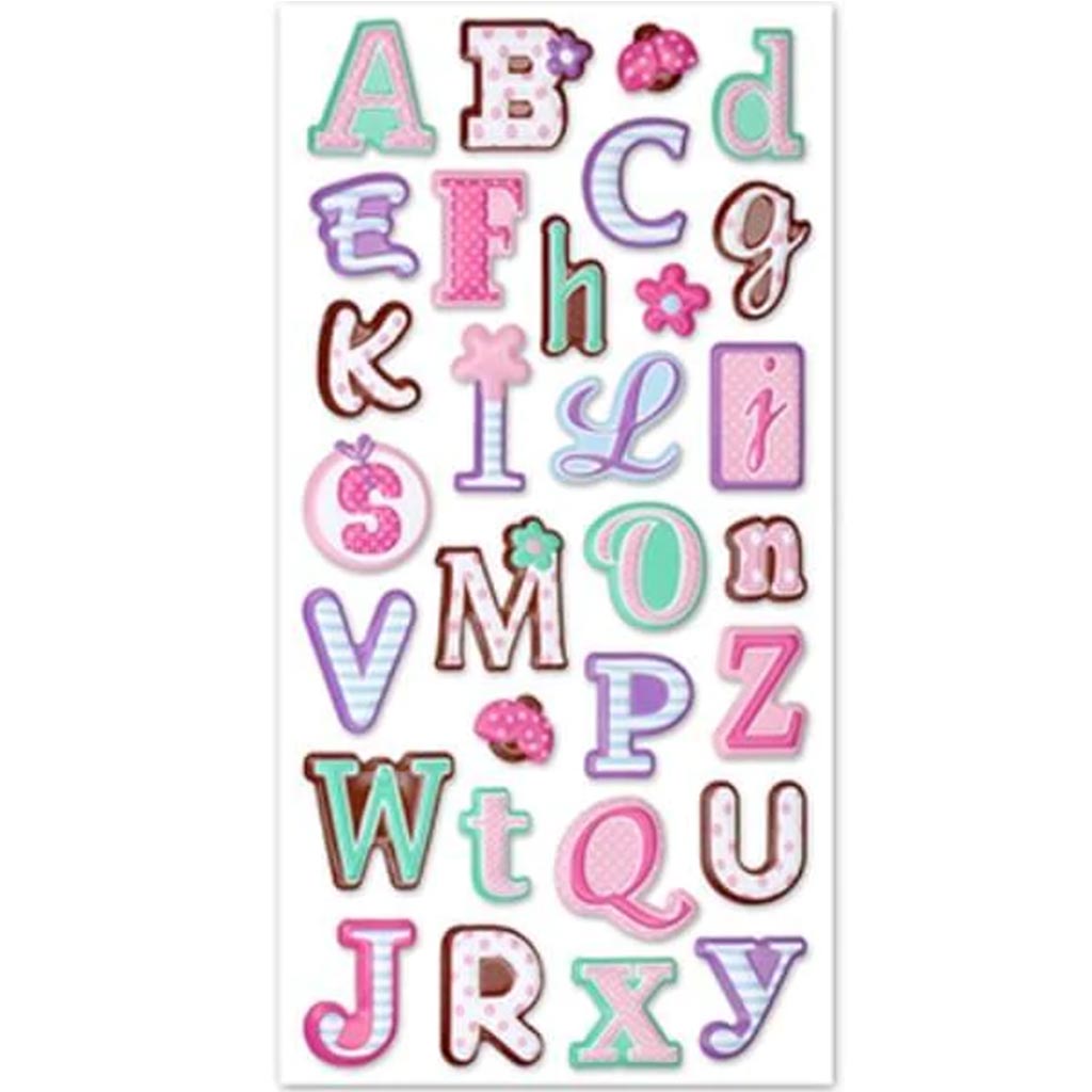 3D POP-UP PATTERNED ALPHABET FROLIC 3.94"X7.87" 