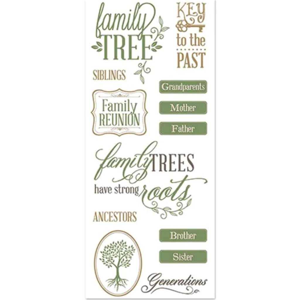 CLASSIC THEMES PHOTO SAFE FAMILY TREE 5"X12" 'CLEAR' 