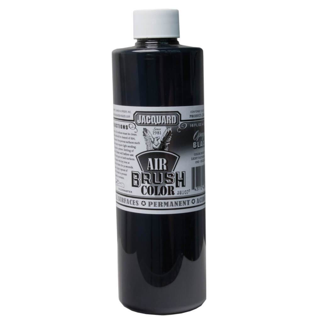 AIRBRUSH COLOR OPAQUE BLACK 16OZ