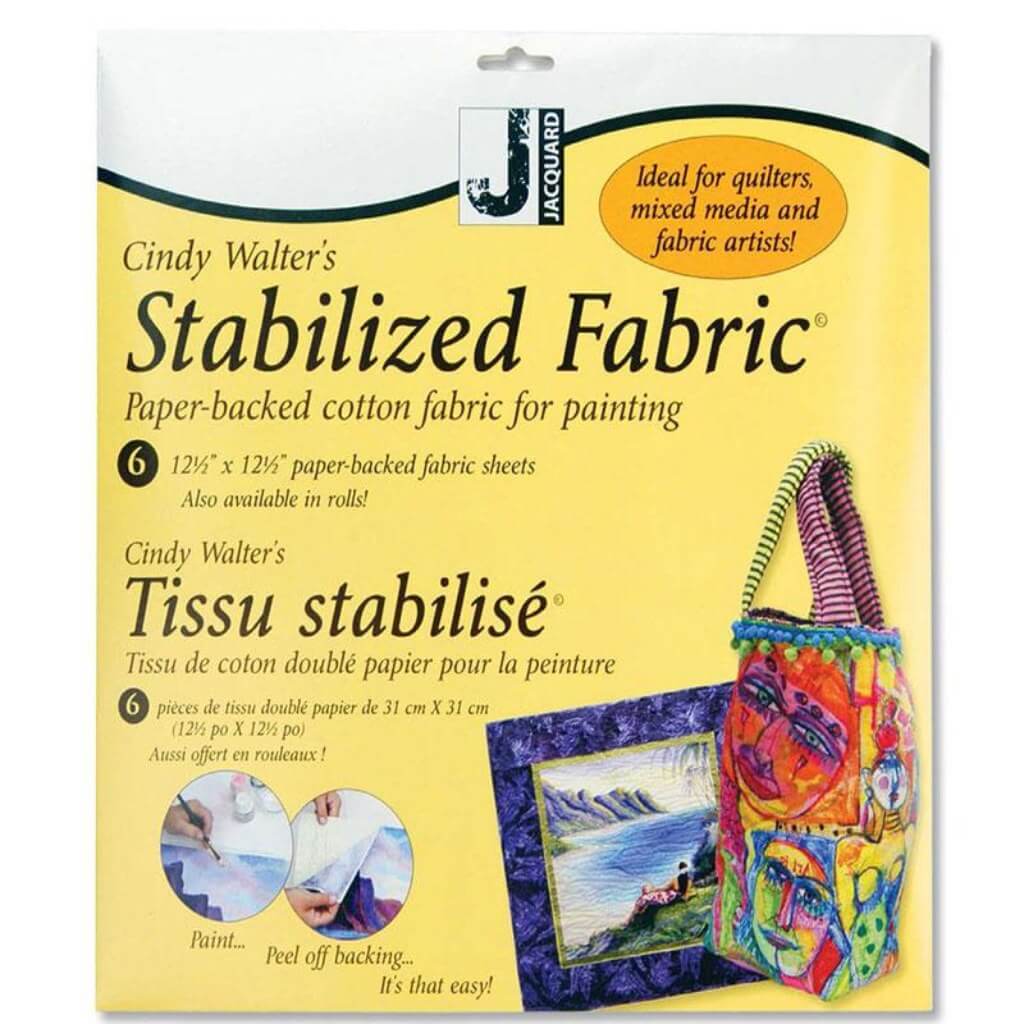 Stabilized Cotton Fabric For Painting, 6pk 1.25in X 1.25in