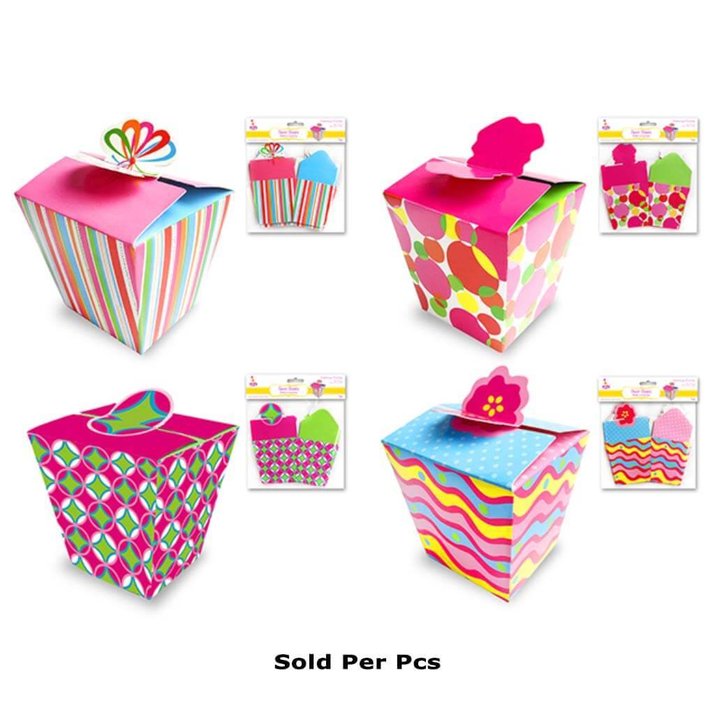 PARTY CRAFT: TREAT BOX 4PK MADE FOR YOU 250GSM STRAIGHT 