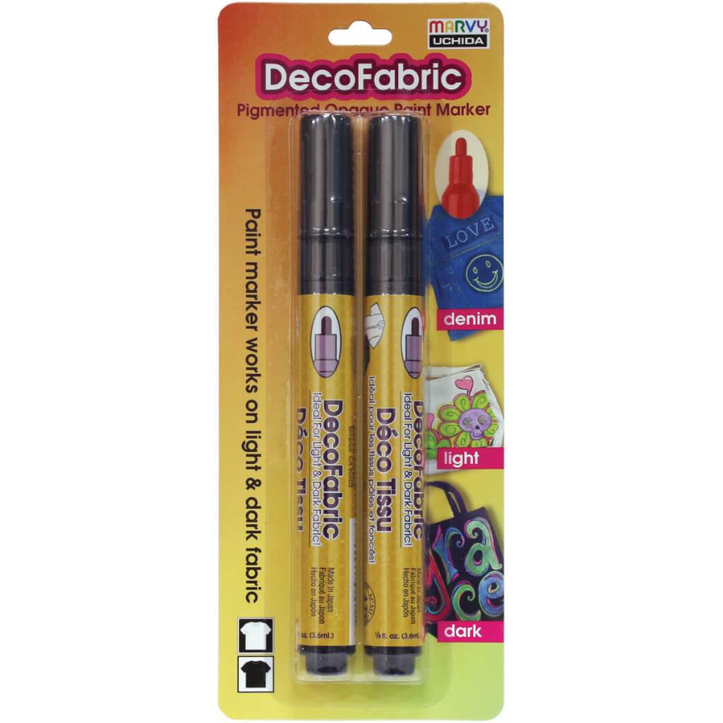 DecoFabric Markers 2pc Black