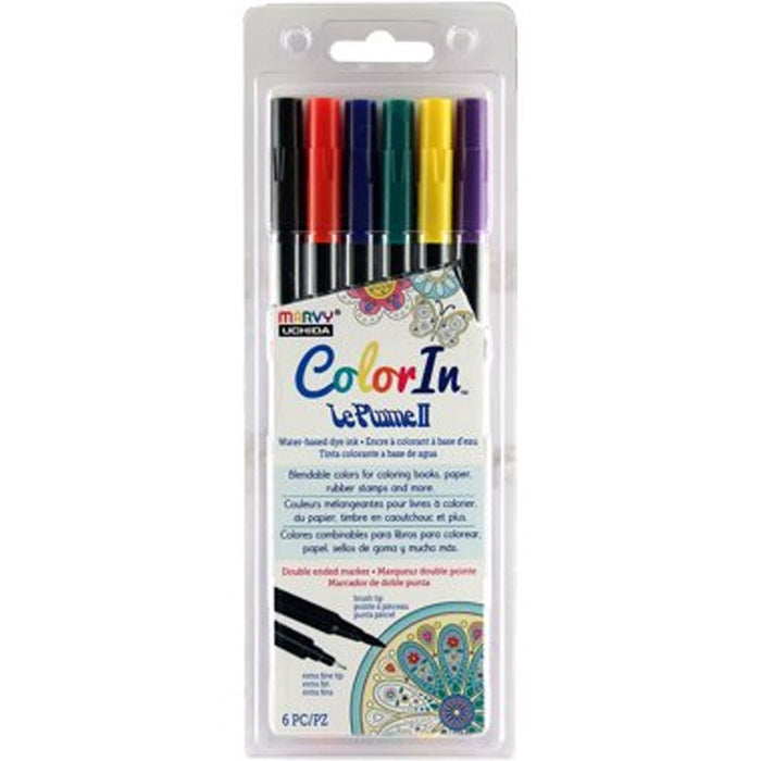 Colorin Le Plume II 6pc Markers