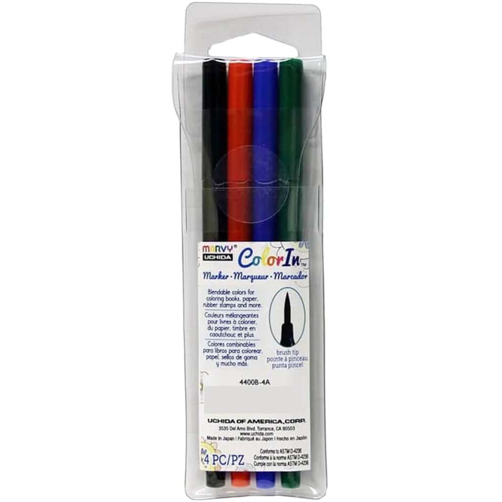 COLORIN MARKER BRUSH TIP PRIMARY SET 