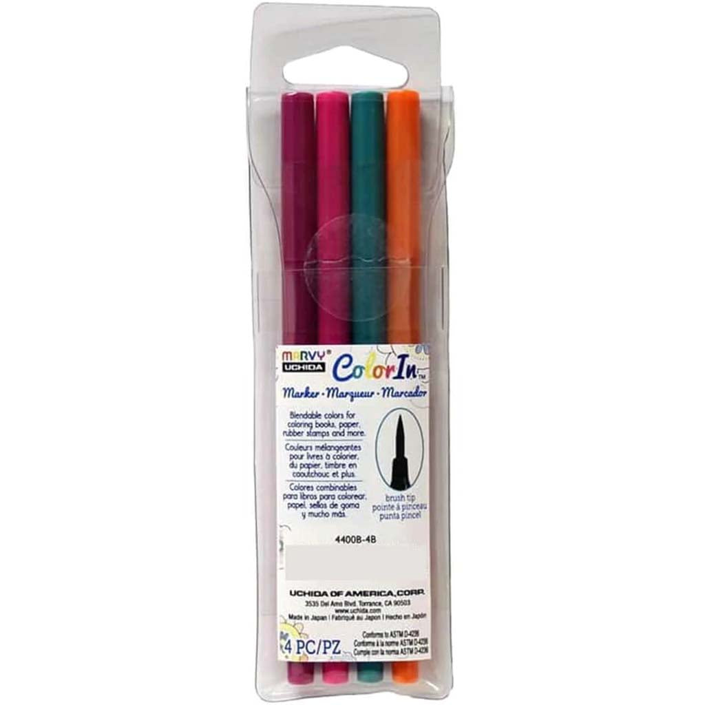 COLORIN MARKER BRUSH TIP BRIGHT SET 