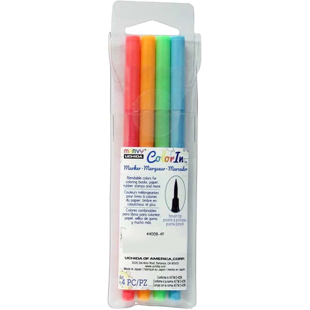 COLORIN MARKER BRUSH TIP NEON SET 