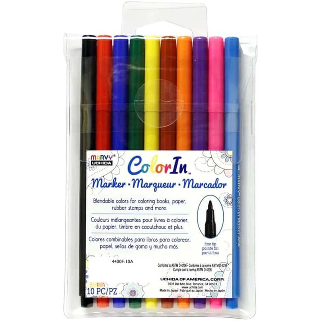 COLORIN MARKER FINE TIP PRIMARY SET 