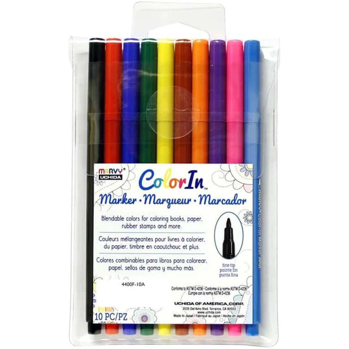 COLORIN MARKER FINE TIP PRIMARY SET 