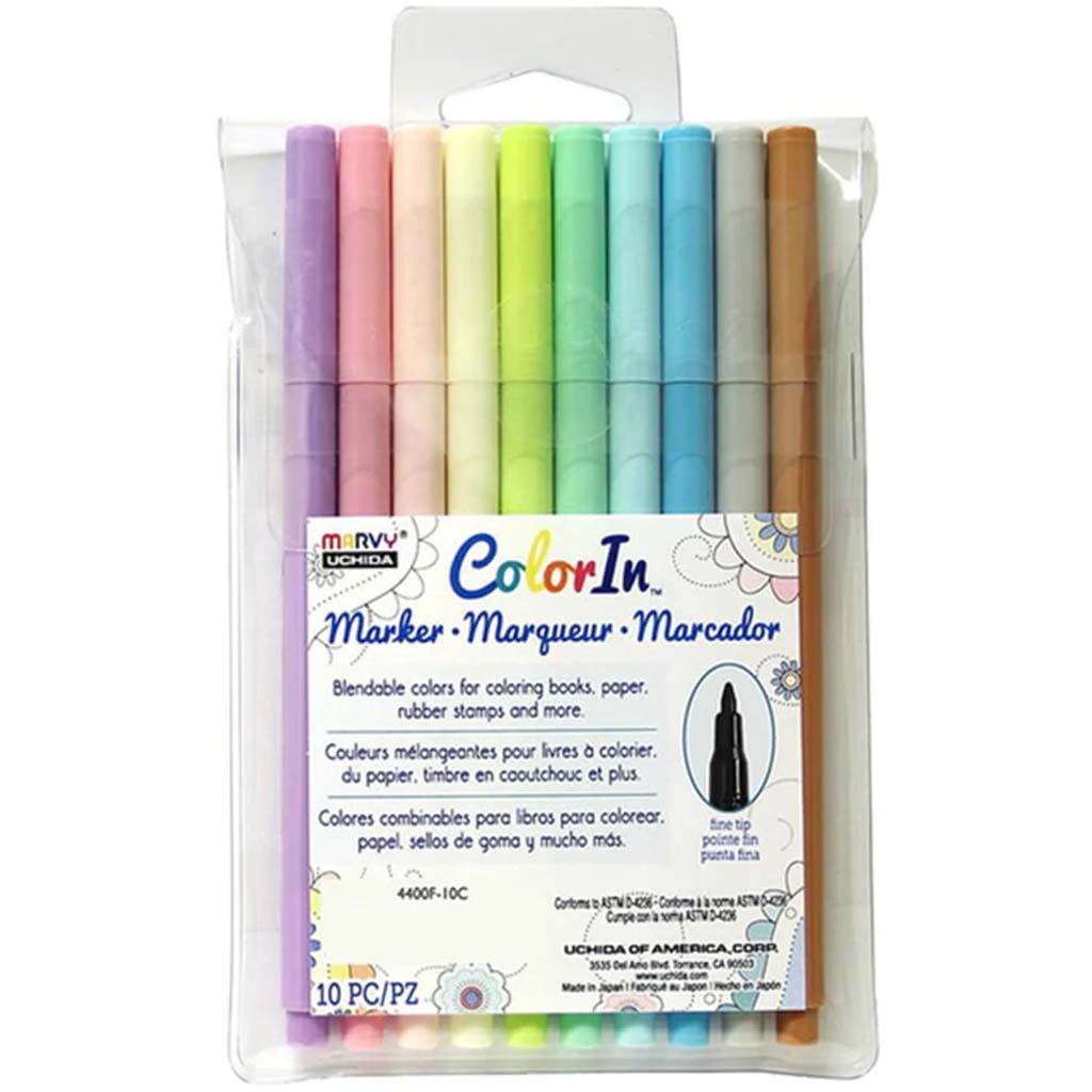 COLORIN MARKER FINE TIP PASTEL SET 