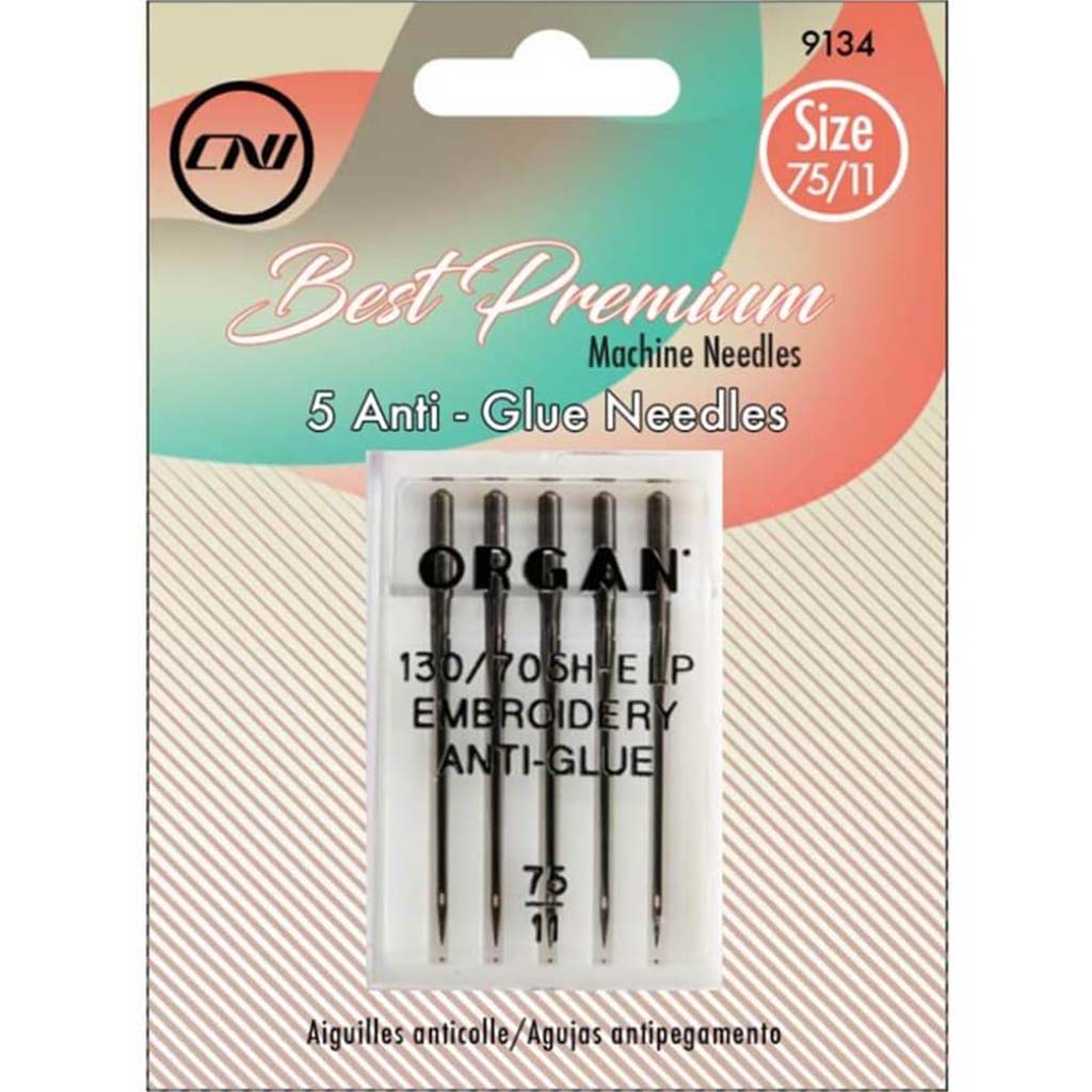 5 Anti-Glue Needles Size 75/11 