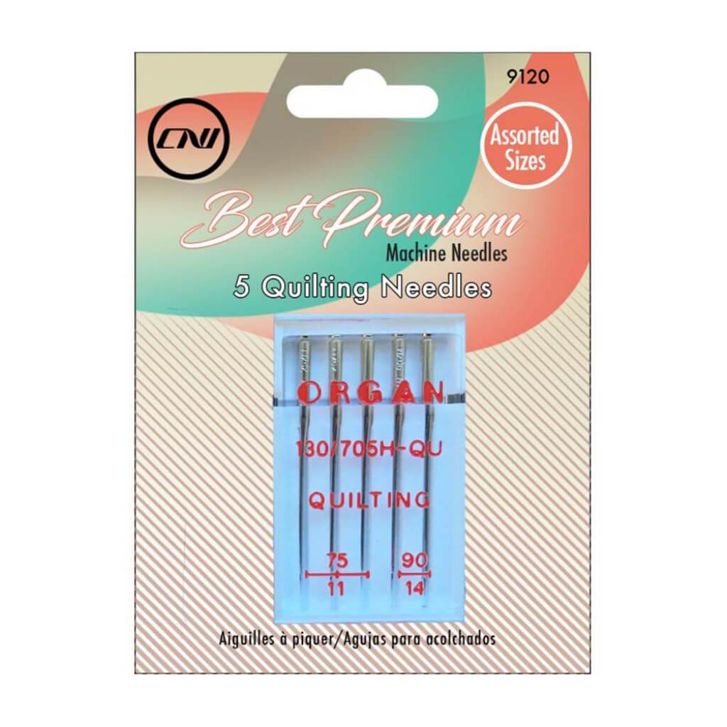 5 Quilting Needles Size 75/11-90/14 