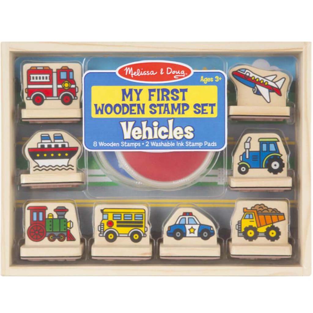 My First Wooden Stamp Set Vehicles 