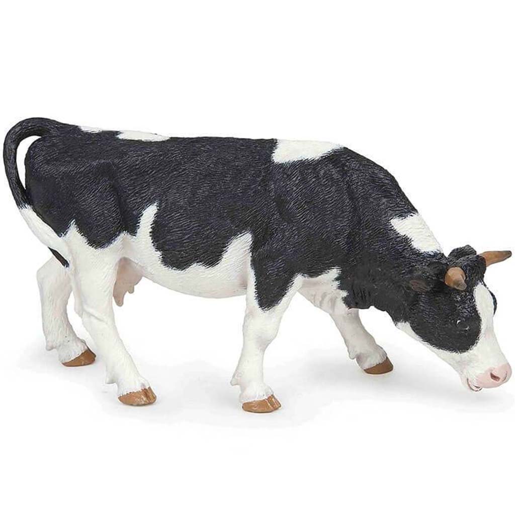 PAPO BLACK WHITE GRAZING COW 