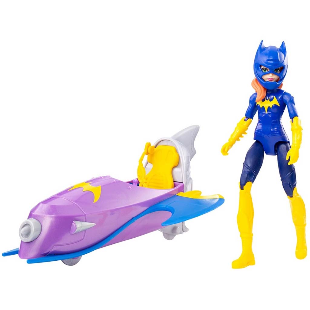 Super Hero Girls Batgirl Action Figure 6in Doll with Batjet Vehicle Set