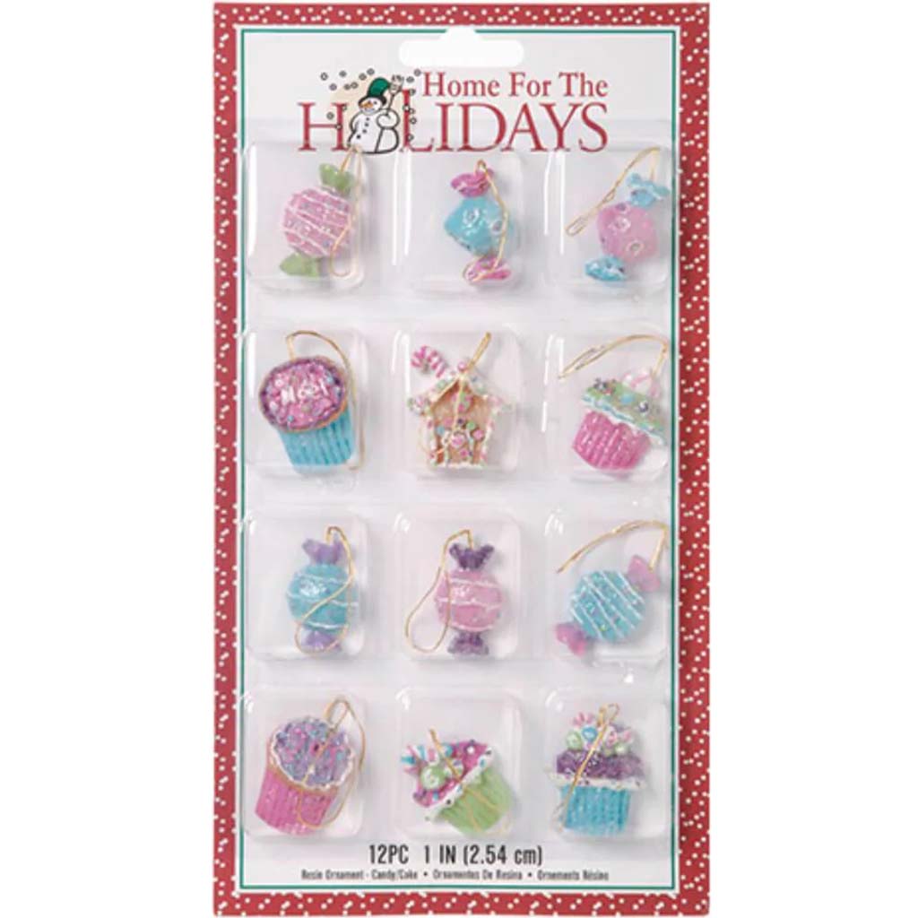 Sugared Confections Resin Ornaments 1in 12pcs 