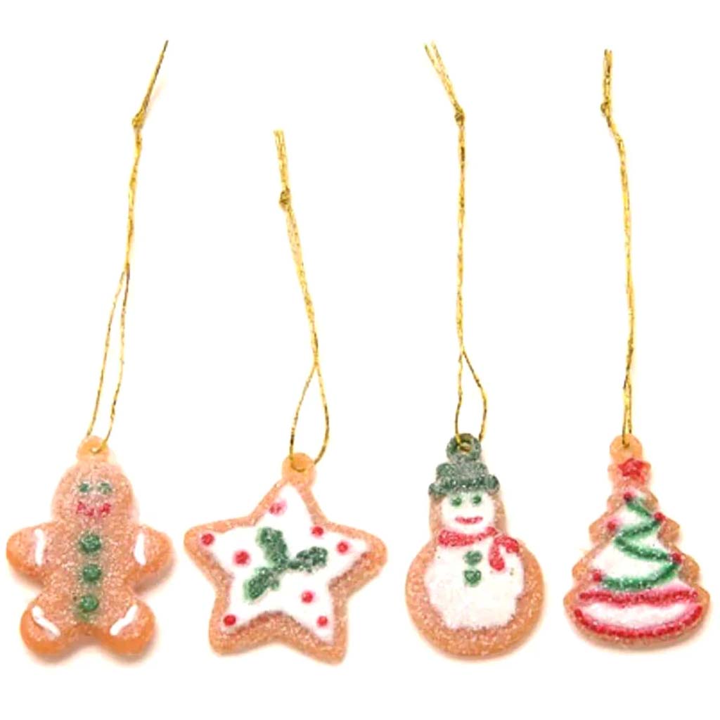 Sugared Gingerbread Ornaments 1in 12pcs 