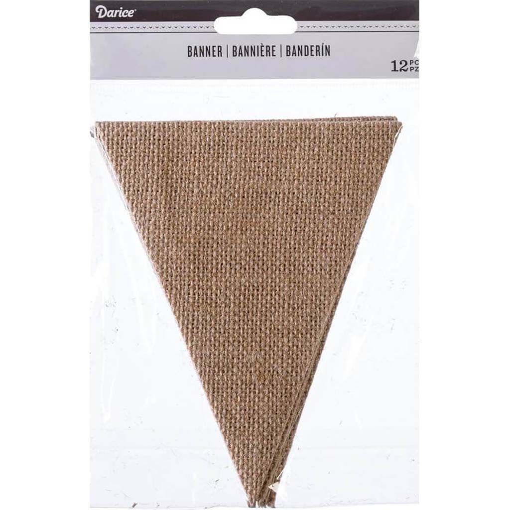 BANNER TRI BURLAP LG 