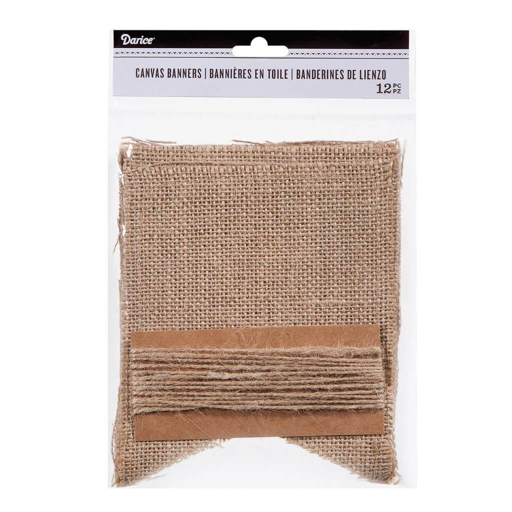 BURLAP BANNER 12 PC 