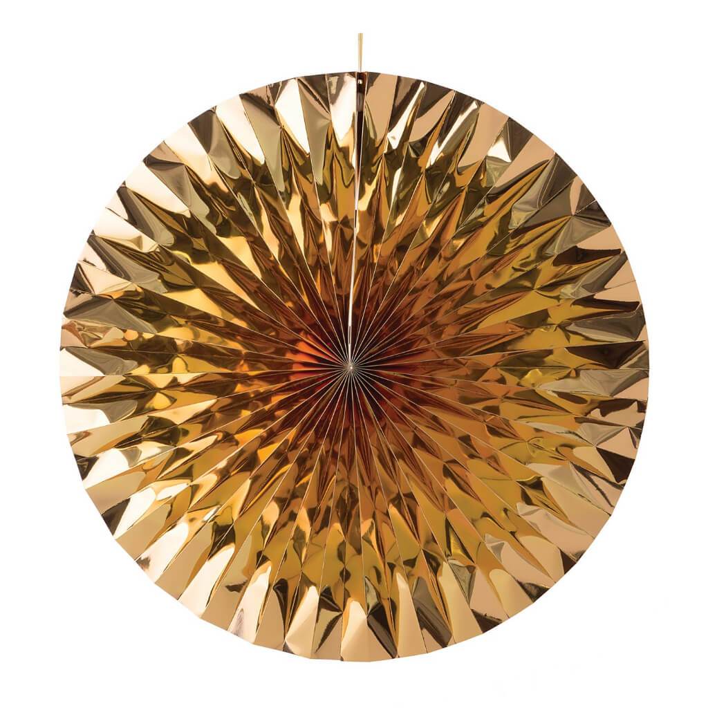 FAN LARGE GOLD-1PK 