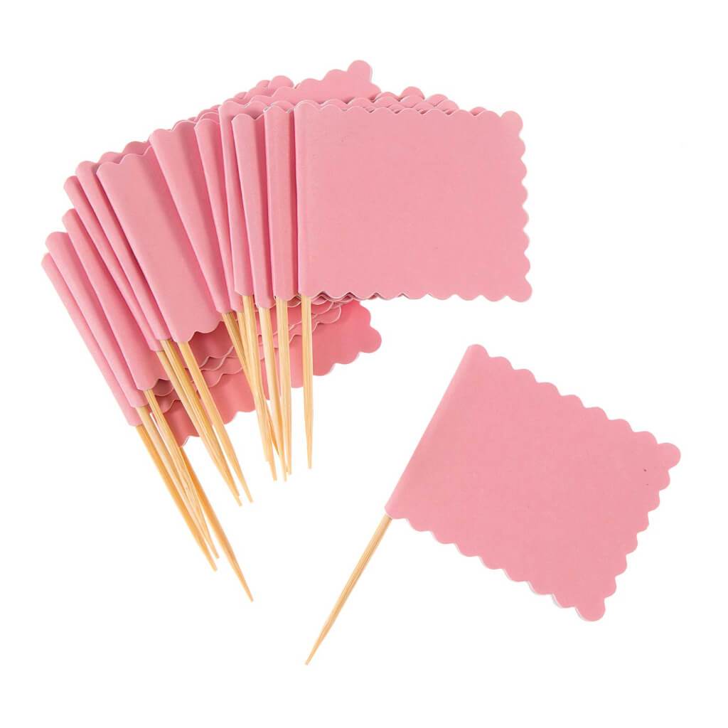 FLAGS SCALLOP EDGE PINK 14PC 