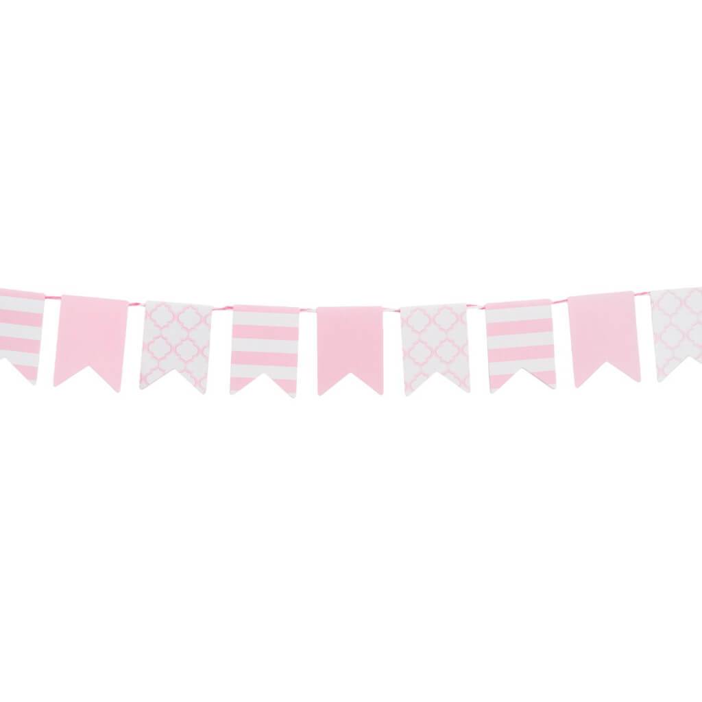 GARLAND MINI FLAG PINK 