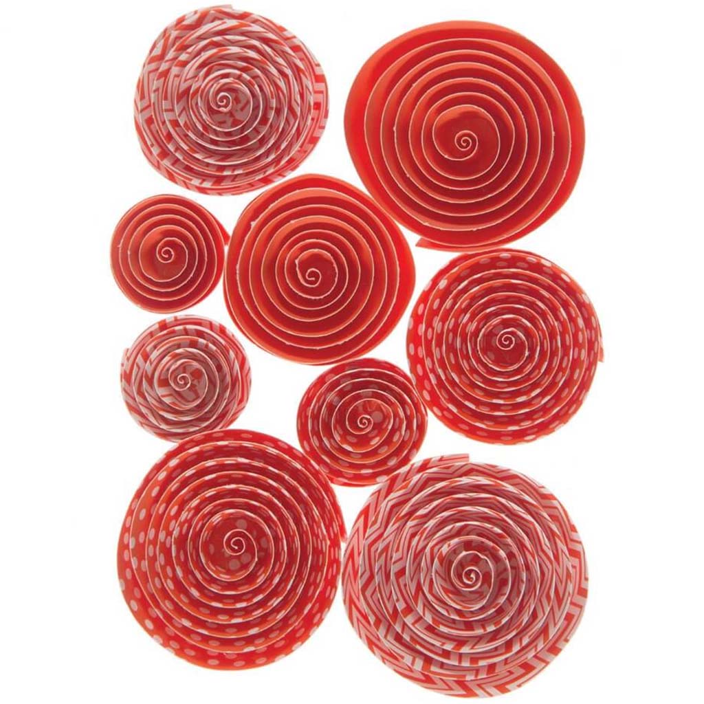 ROLLED PPR EMBEL 9CT CORAL 