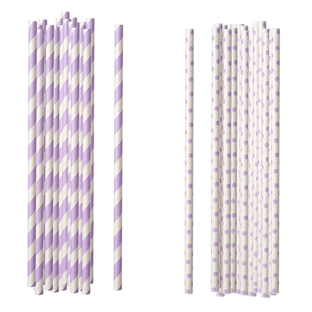 STRAWS PPR 100CT LAVENDAR 