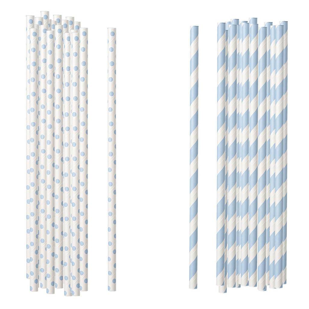 STRAWS PPR 100CT LT BLUE 