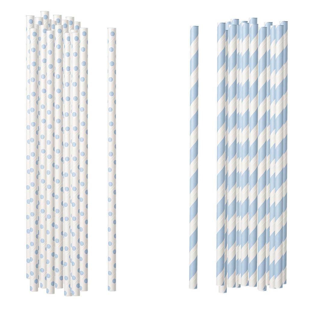 STRAWS PPR 100CT LT BLUE 