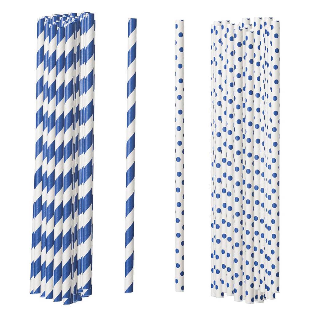 STRAWS PPR 100CT NAVY 