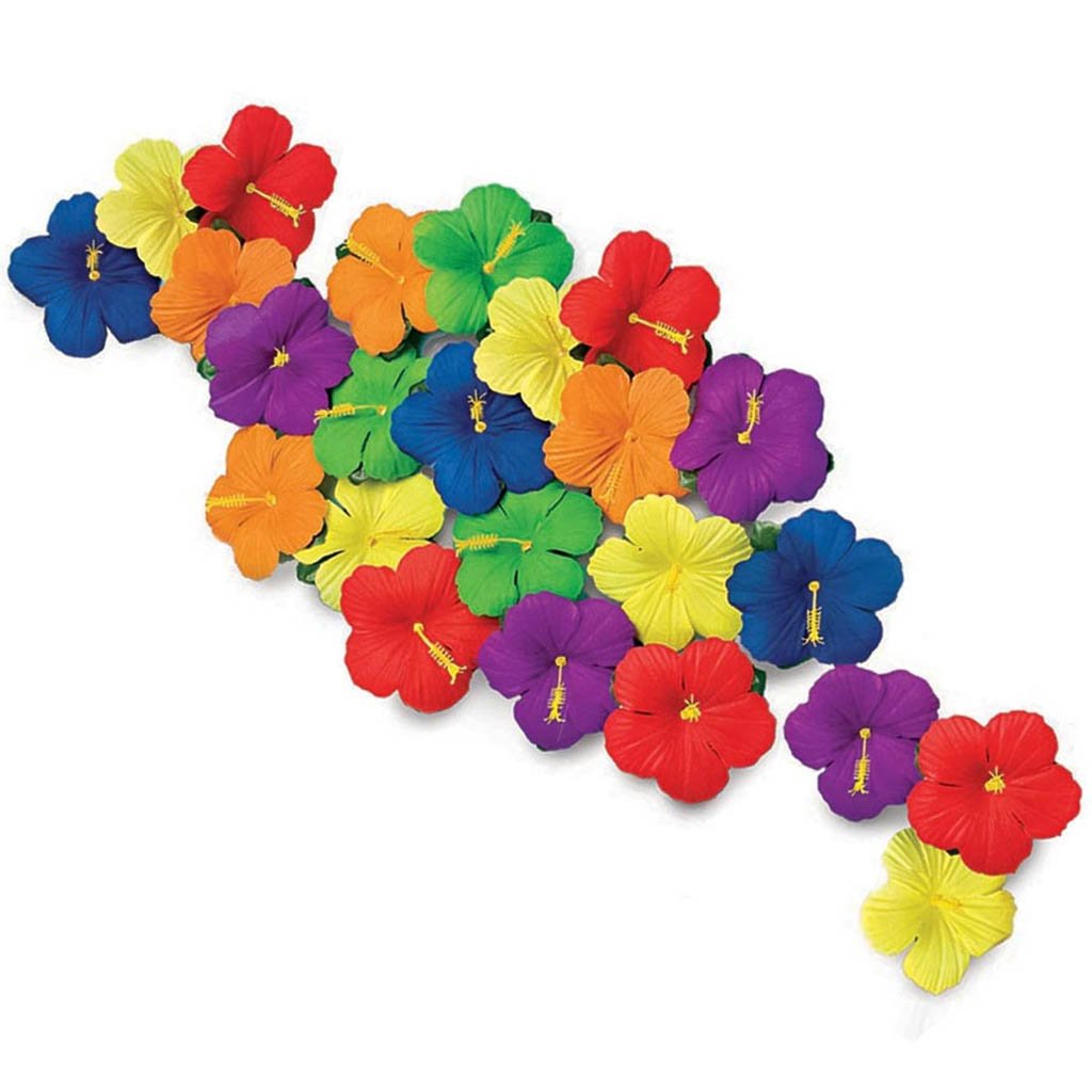 Deco Hibiscus Flowers Asst
