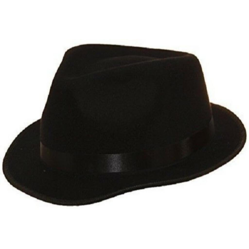 Black Razor Hat with Black Band 