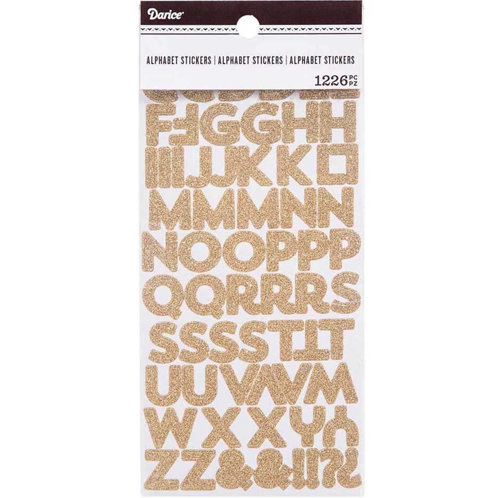 Gold Mini Alphabet Letter Stickers