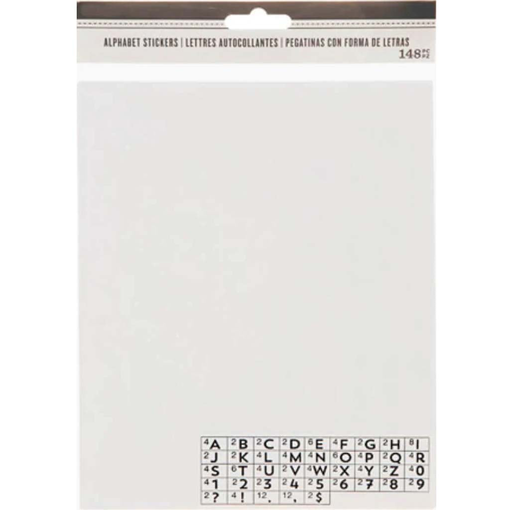 White Alphabet &amp; Number Stickers: 2.5 inches, 148 pieces 