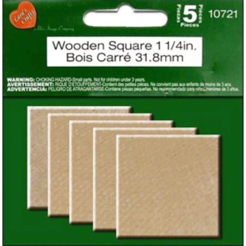 Wooden Square 1-1/4in 5pc