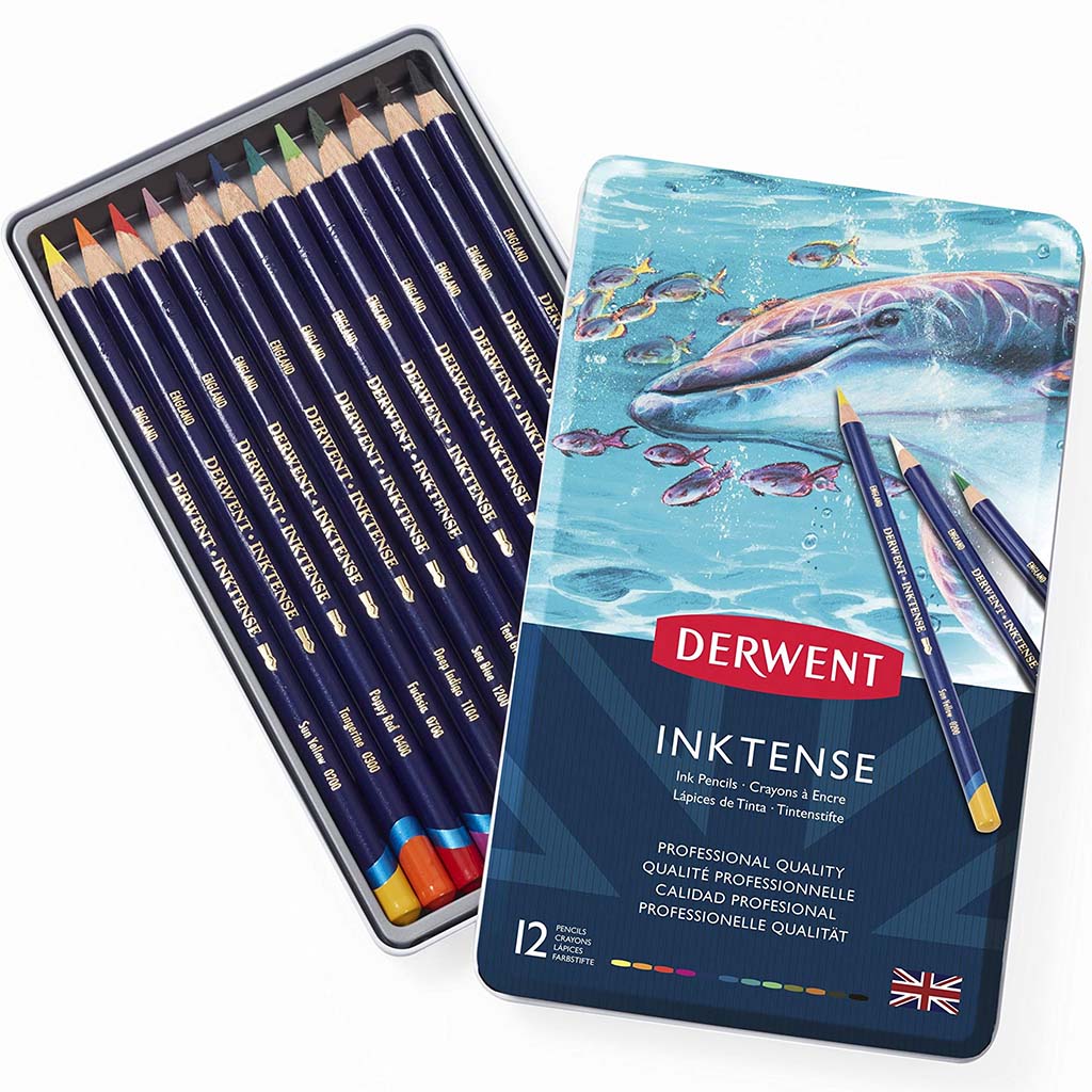 Derwent Inktense Pencil Tin Derwent 4mm Core 12pc