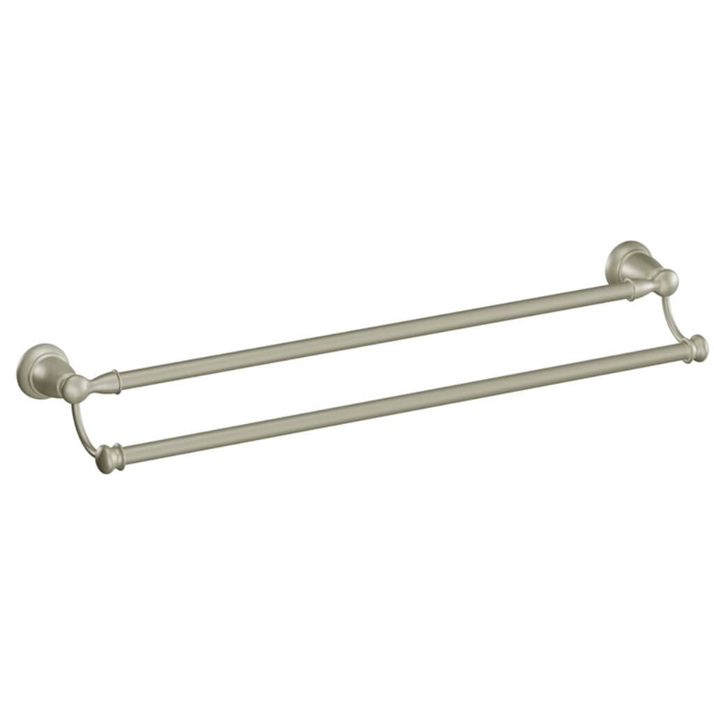 Double Towel Bar - Brushed Nickel 24in 