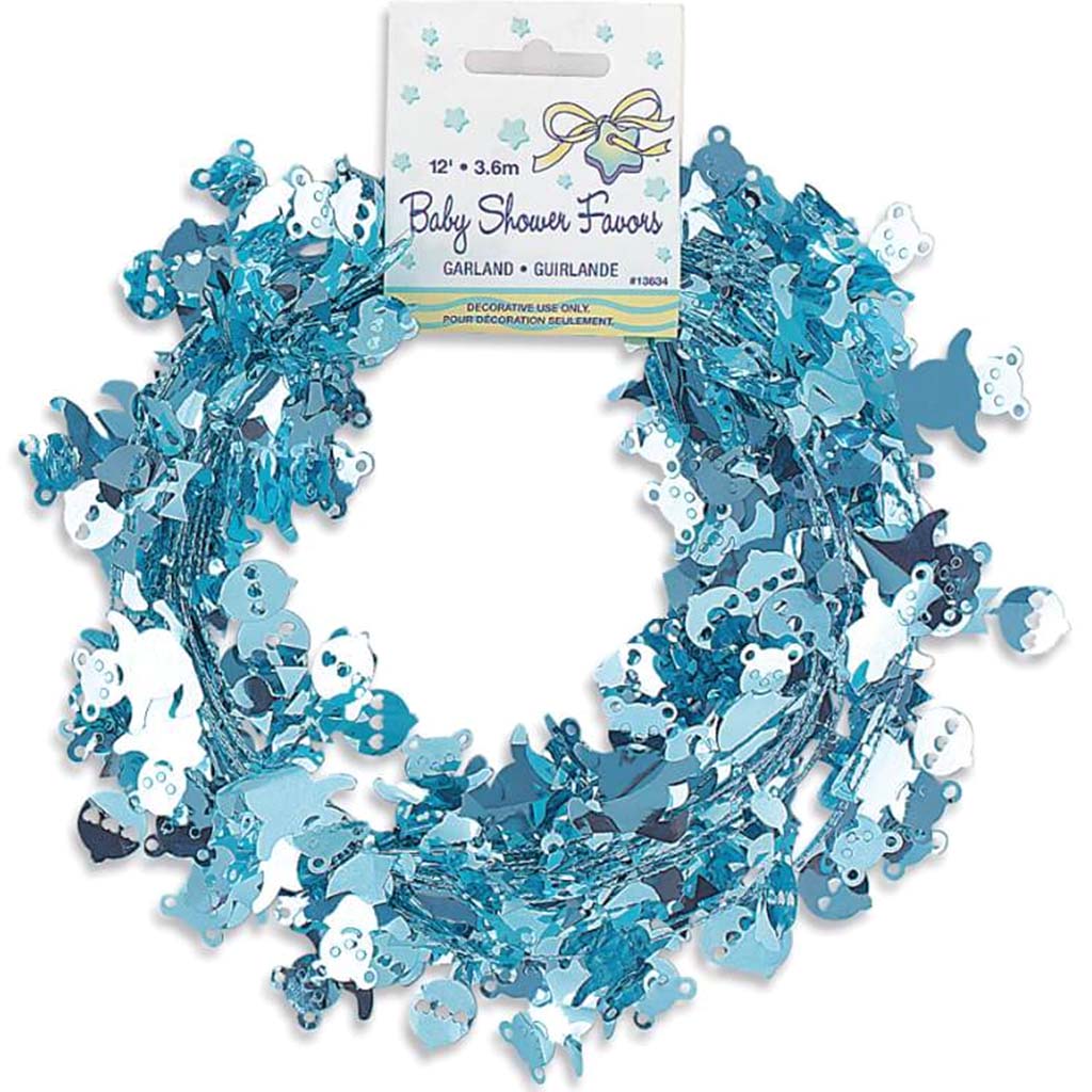 Wire Garland 12ft, Baby Bears Blue 