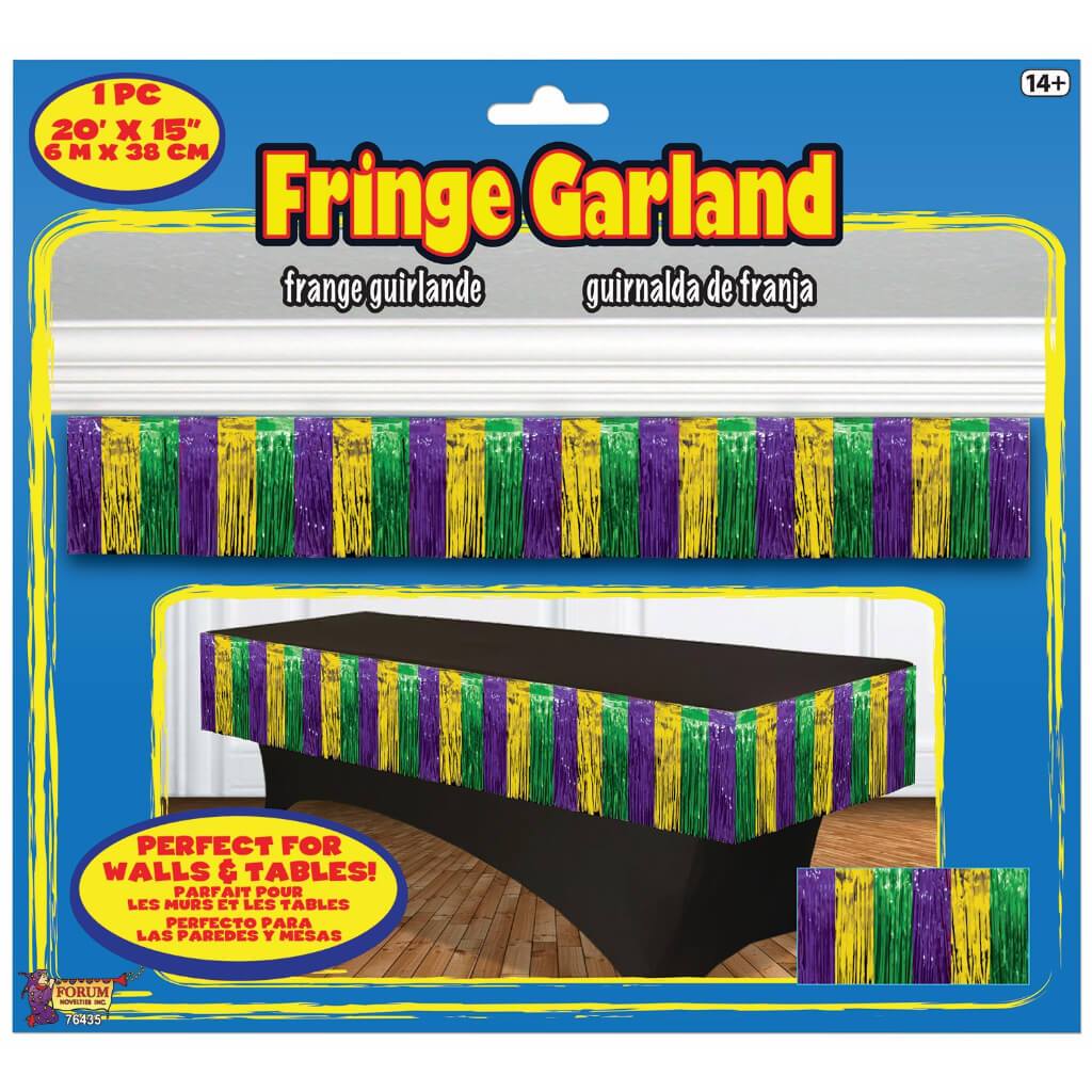 FRINGE GARLAND PURPLE GOLD GREEN 