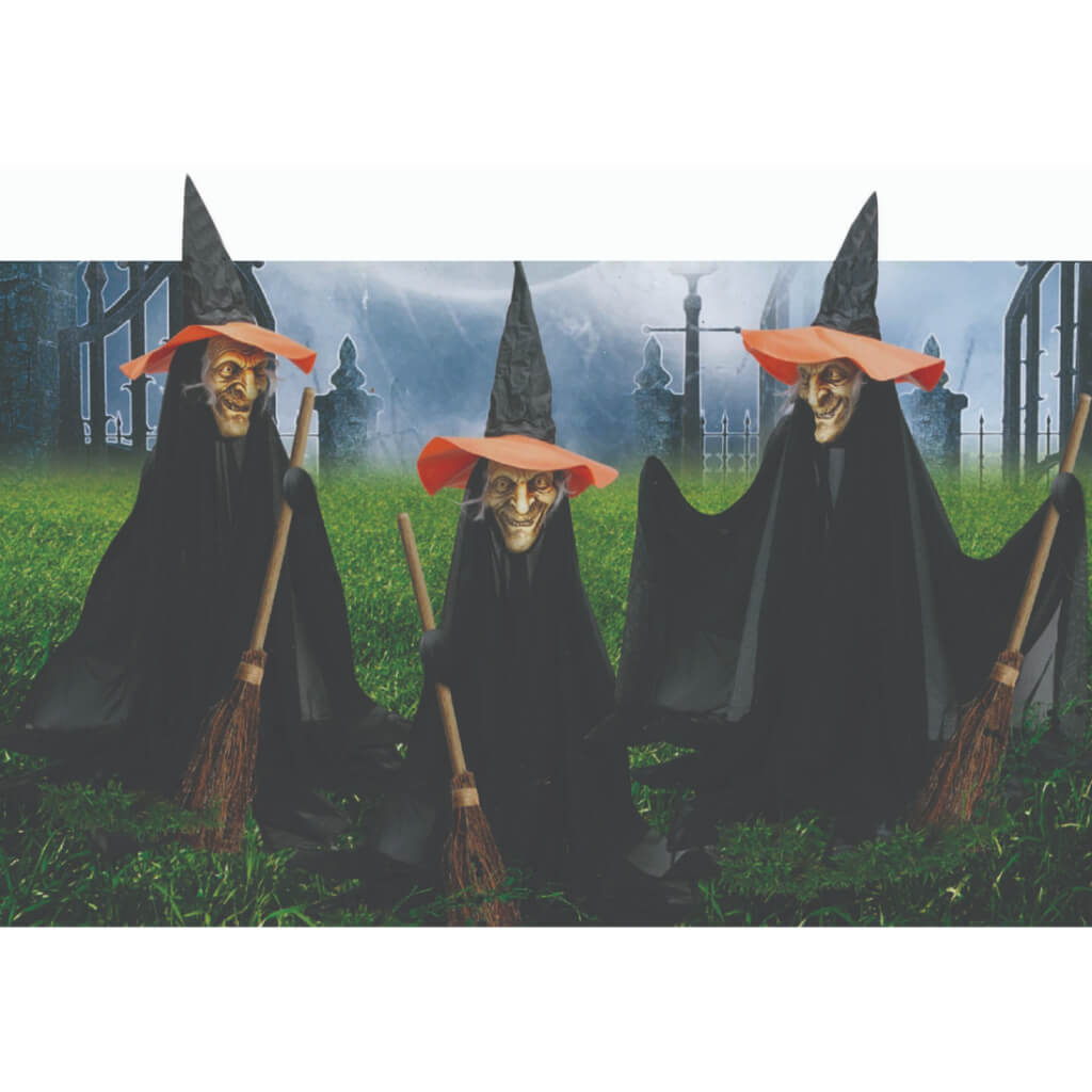 Witch Group Lawn Props
