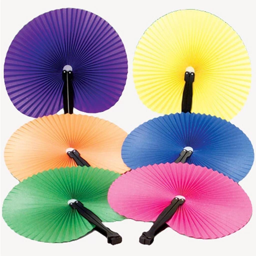 Solid Color Folding Fans