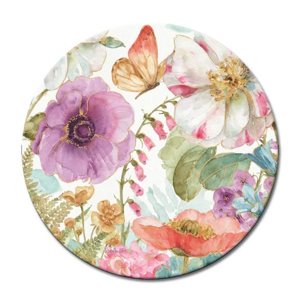 GLASS LAZY SUSAN RAINBOW SEEDS 
