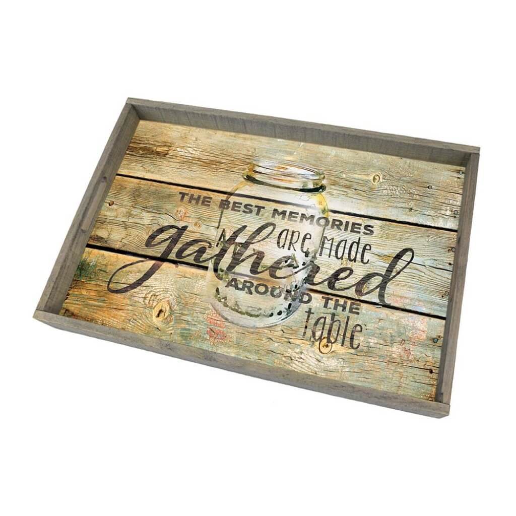 WOODEN TRAY FAMILY TIME 
