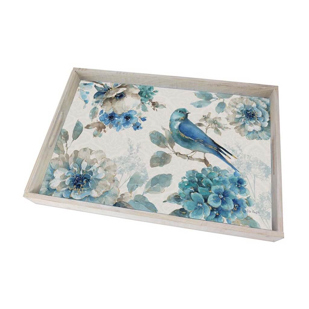 WOODEN TRAY INDIGOLD 