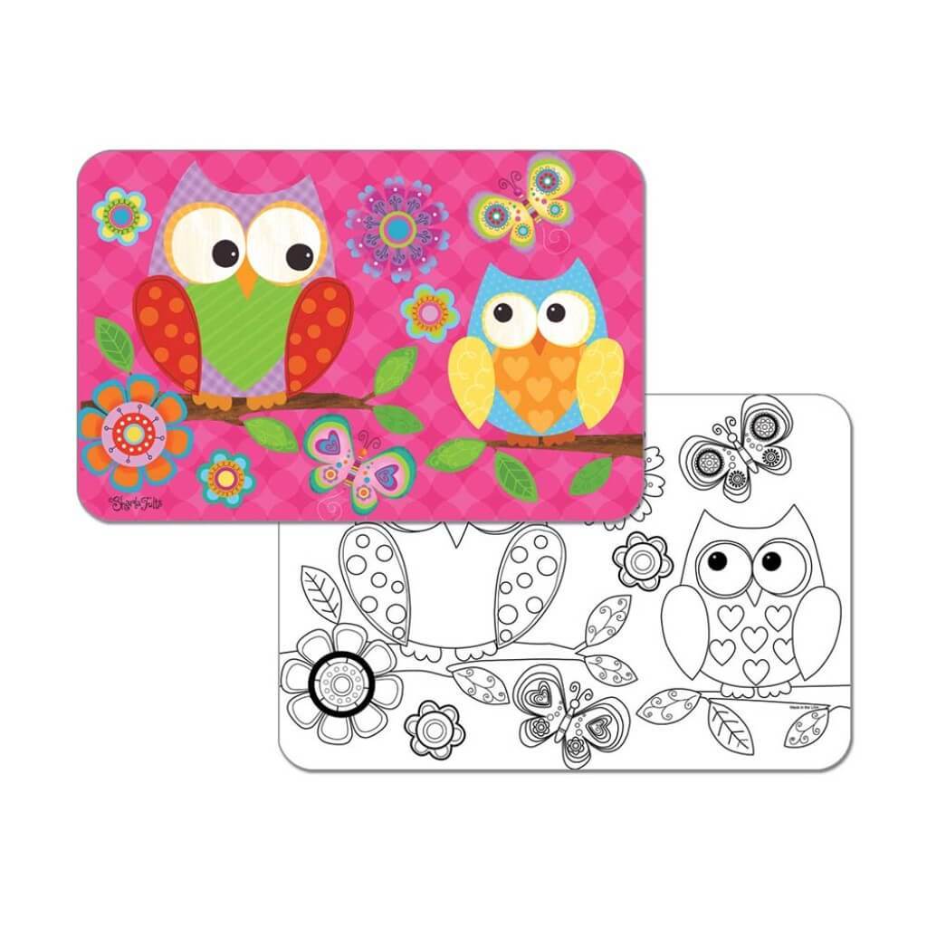 PLACEMAT KIDS OWLS 