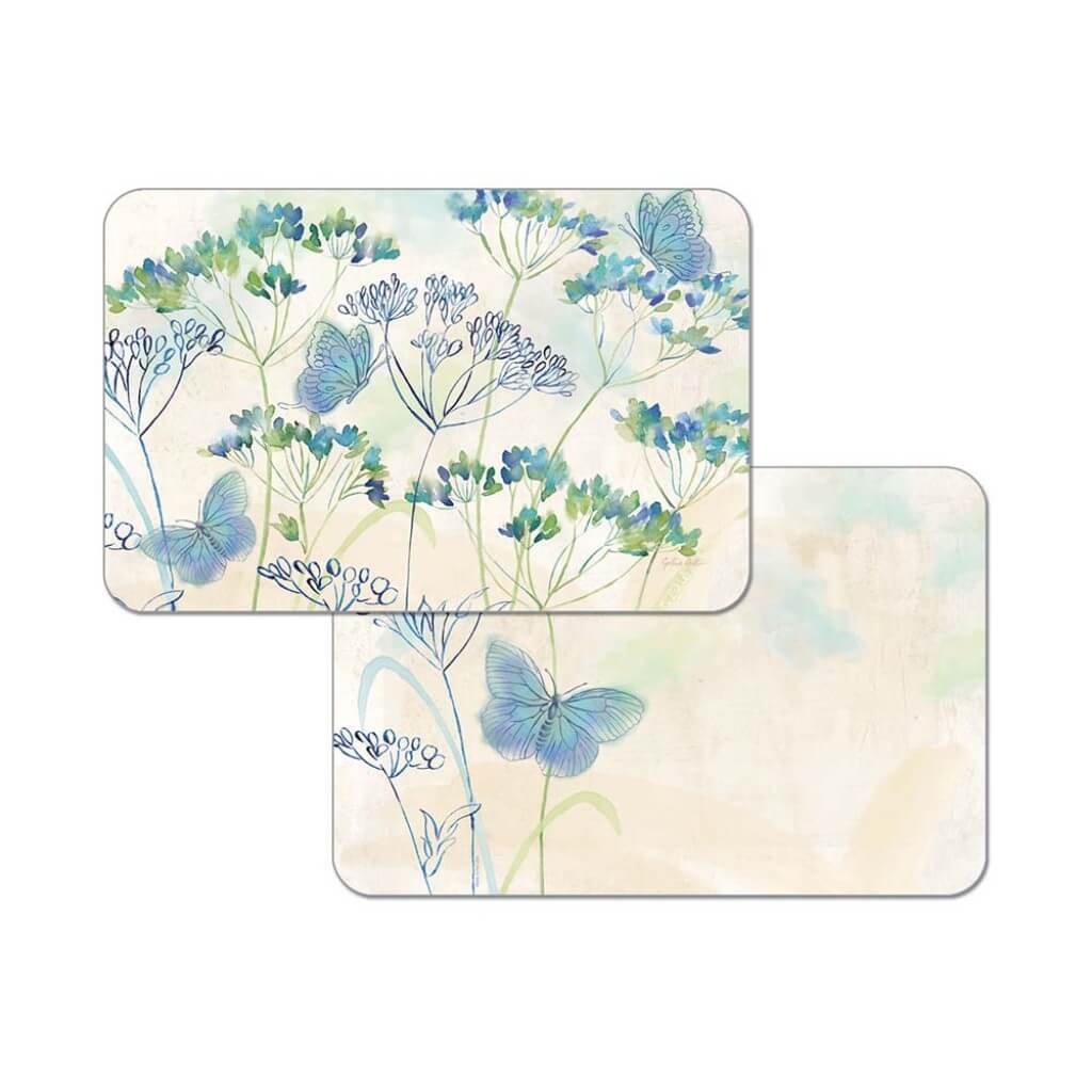 PLACEMAT INDIGO WILD FLOWERS 